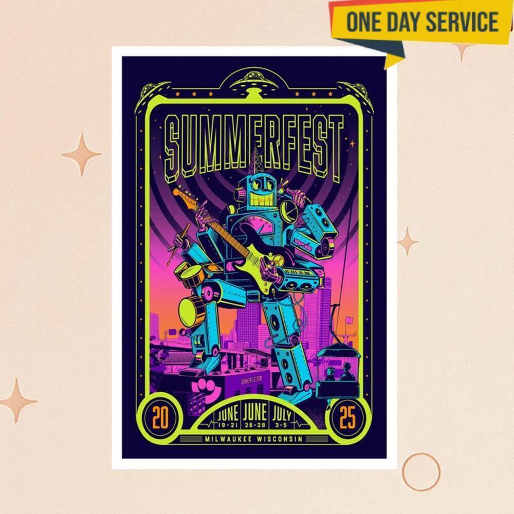 Summerfest June July 2025 Milwaukee Wisconsin Poster